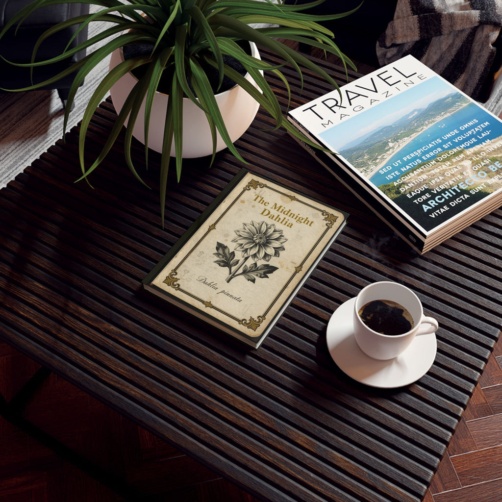 Hardback Journal — The Midnight Dahlia Vintage Floral Notebook