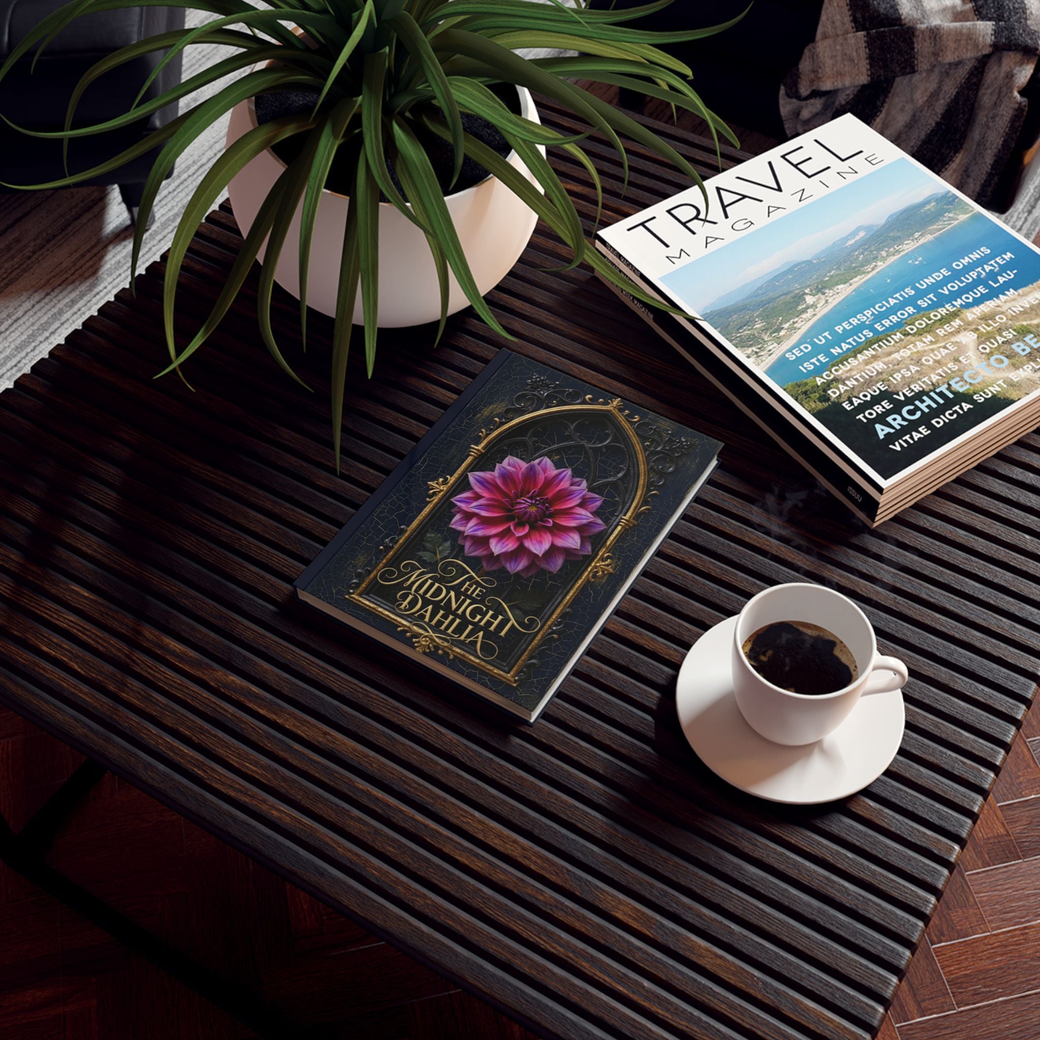 Hardback Journal — The Midnight Dahlia Floral Notebook