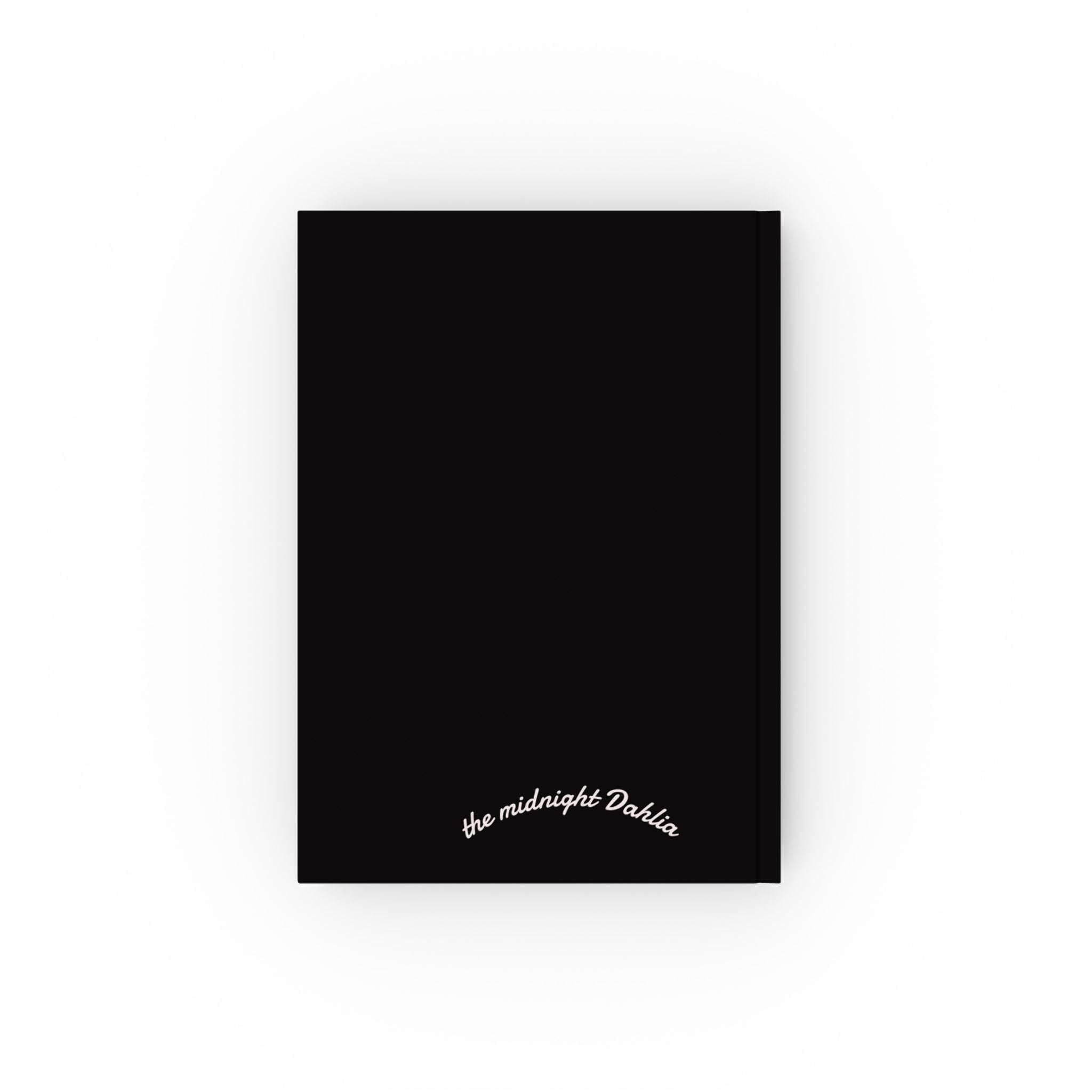 Midnight Dahlia Raven Hardback Blank Journal — Gothic Floral Notebook