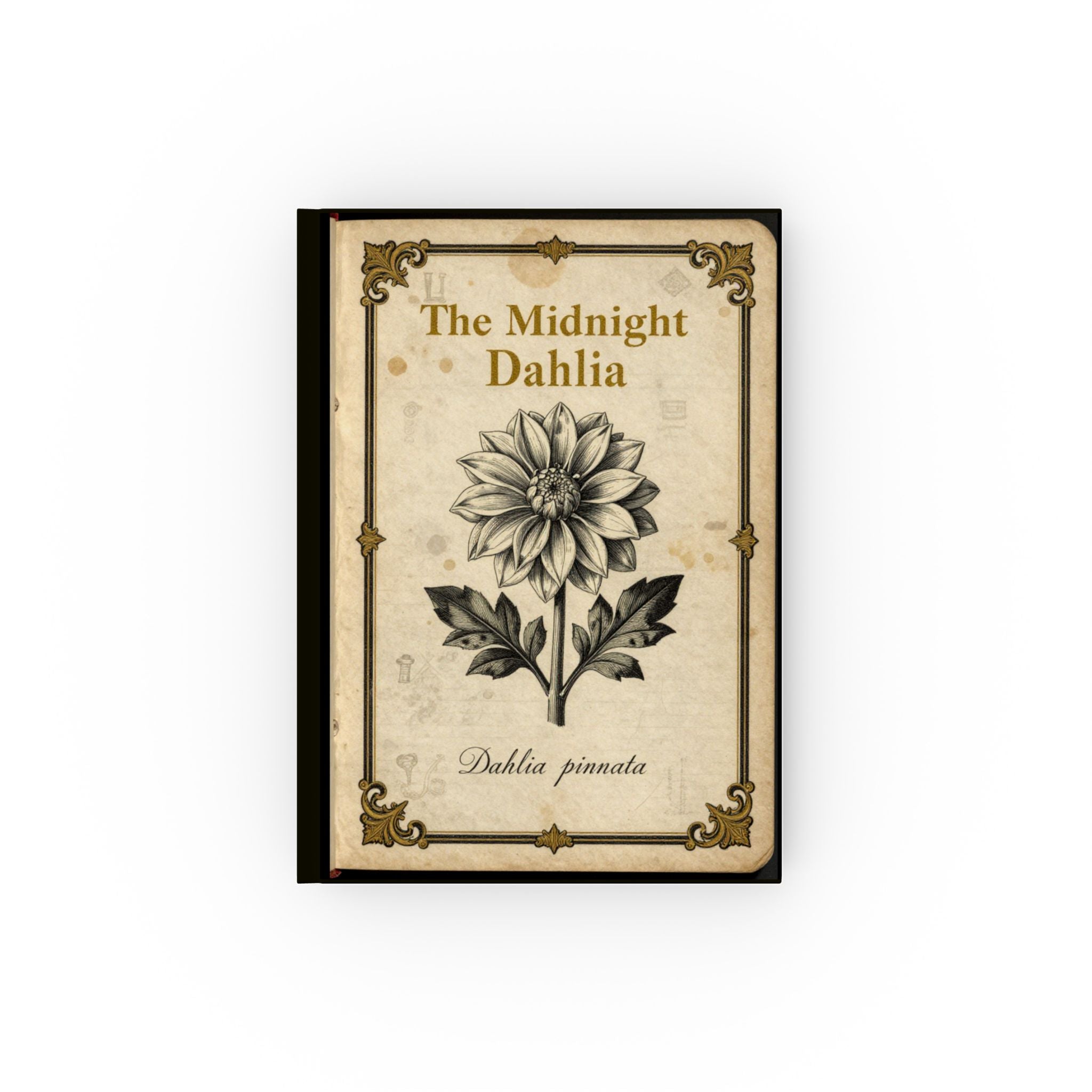 Hardback Journal — The Midnight Dahlia Vintage Floral Notebook